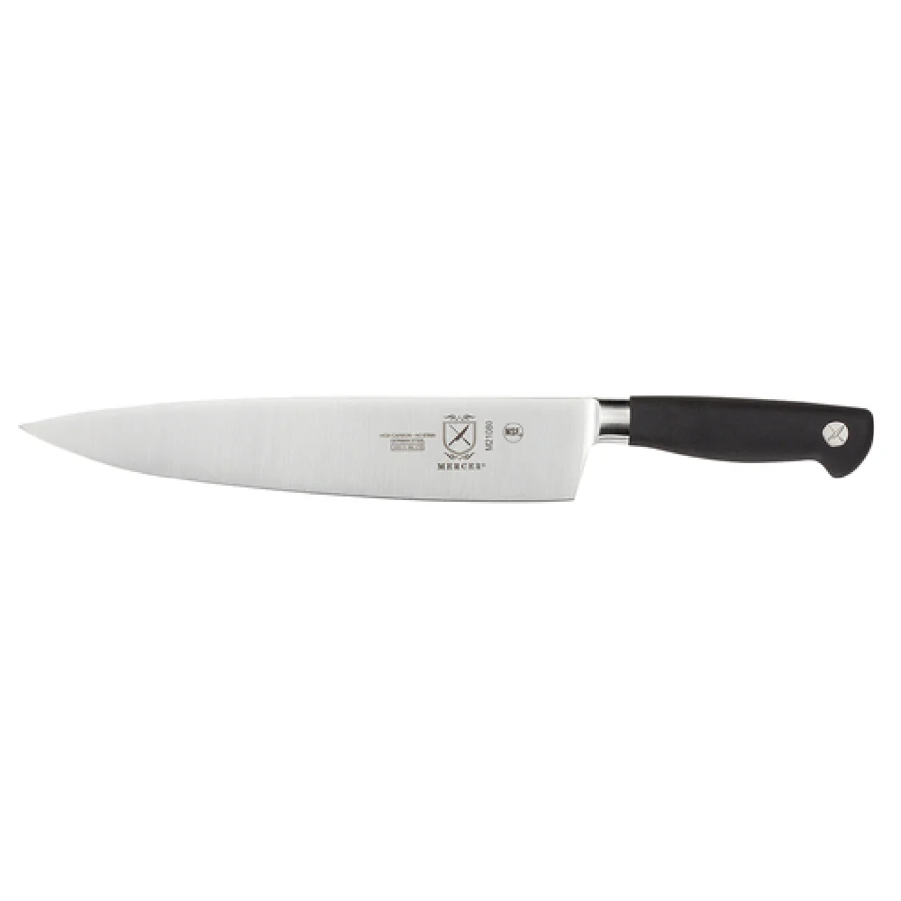 Mercer Culinary M21080 10 Inch Precision Forged Chef Knife High Carbon Steel with Black Santoprene Handle Mercer Culinary M21080 10 Inch Precision Forged Chef Knife High Carbon Steel with Black Santoprene Handle