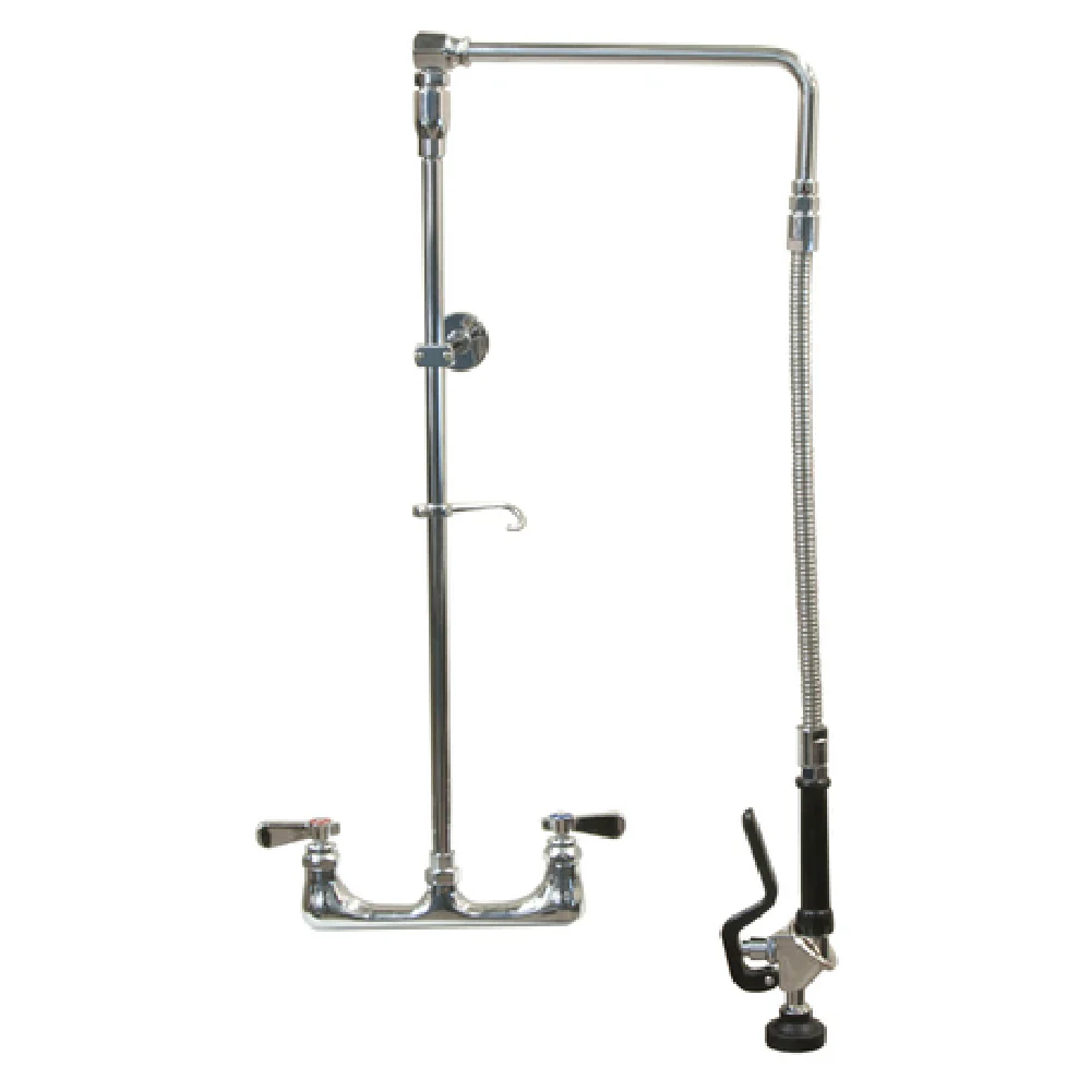 BK Resources BKF-SMSAPR-WB-AF10-G 8 Inch O.C Splash Mount Pre-Rinse Assembly with Add On Faucet BK Resources BKF-SMSAPR-WB-AF10-G 8 Inch O.C Splash Mount Pre-Rinse Assembly with Add On Faucet