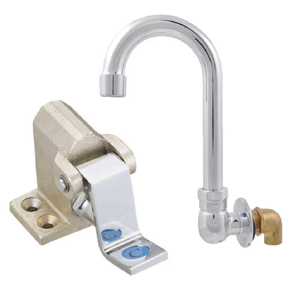 BK Resources BKSMFV-SGS-G Foot Valve 3 Inch Gooseneck Chrome Plated Pedals
