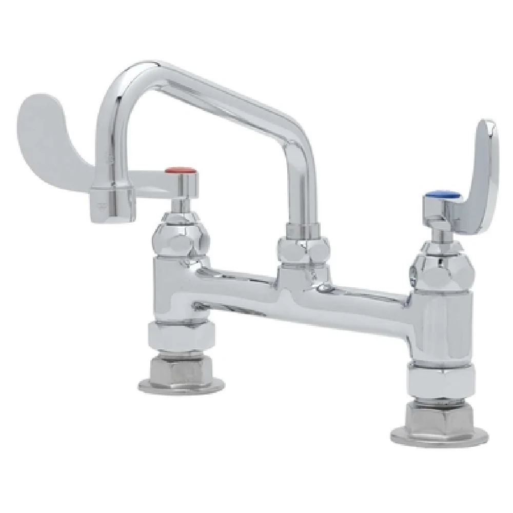 T&S Brass B-0220-061X-WH4 8 Inch Mixing Faucet with Swing Nozzle and Regulator