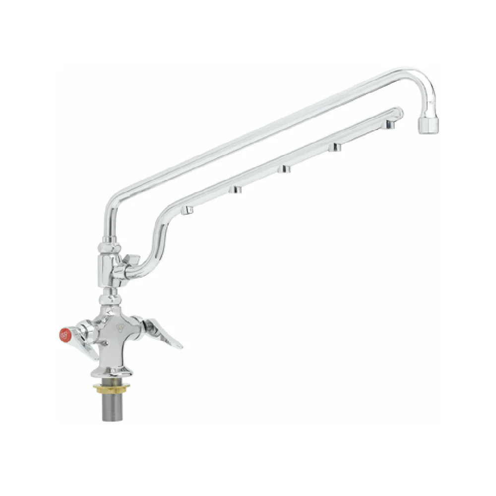 T&S Brass B-0200-U18 Deck Mount Faucet 18 Inch with polished chrome brass body