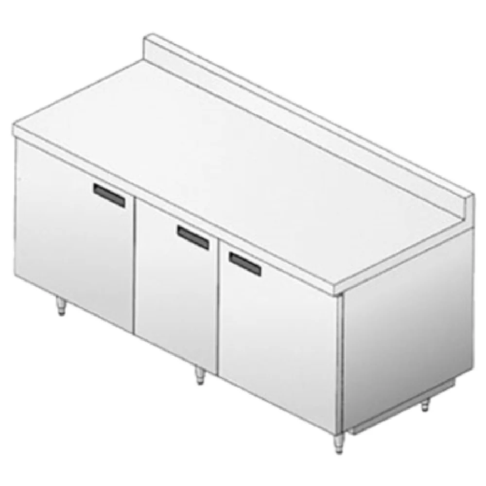 Delfield F16HD73 73 Inch Utility Stand With Undershelves And Hinged Doors