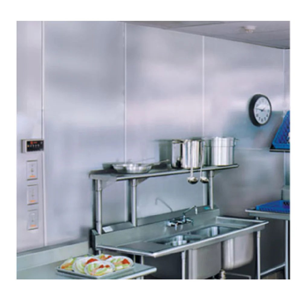 Advance Tabco WF18 Wall Flashing 48 Inch 18 Gauge Stainless Steel Brushed Finish