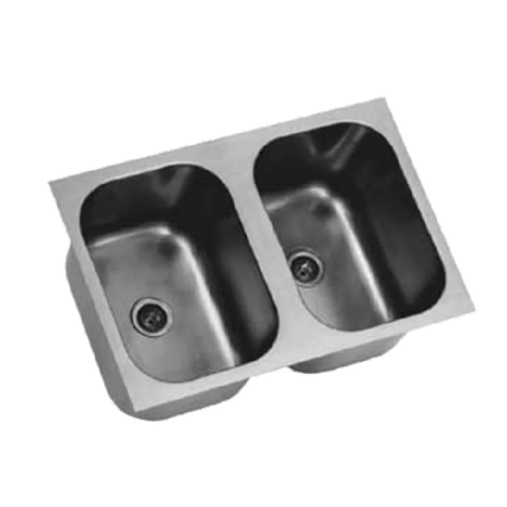 Eagle FDI-16-19-8-2 16 Inch Weld-In Sink Two Compartment 18 Gauge Stainless Steel