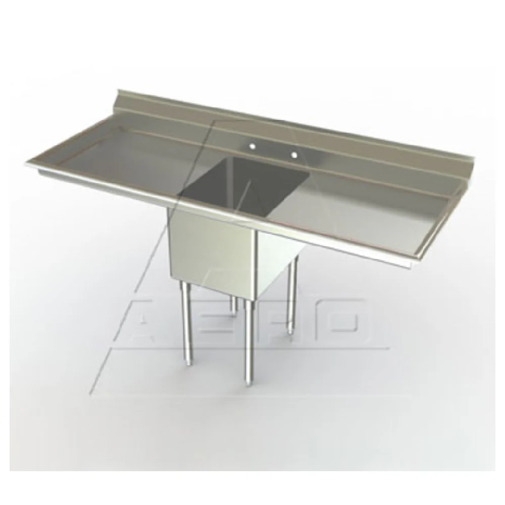 AERO Manufacturing MF1-2424-30LR 87 Inch Economy Sink One Compartment with Drainboards