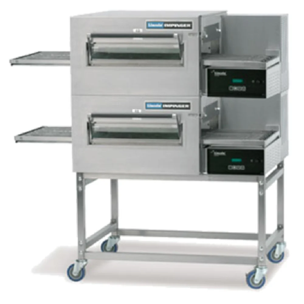 Lincoln 1180-FB2E_208/60/3 49 to 56 Inch Electric Conveyor Oven Double Stack with FastBake Technology