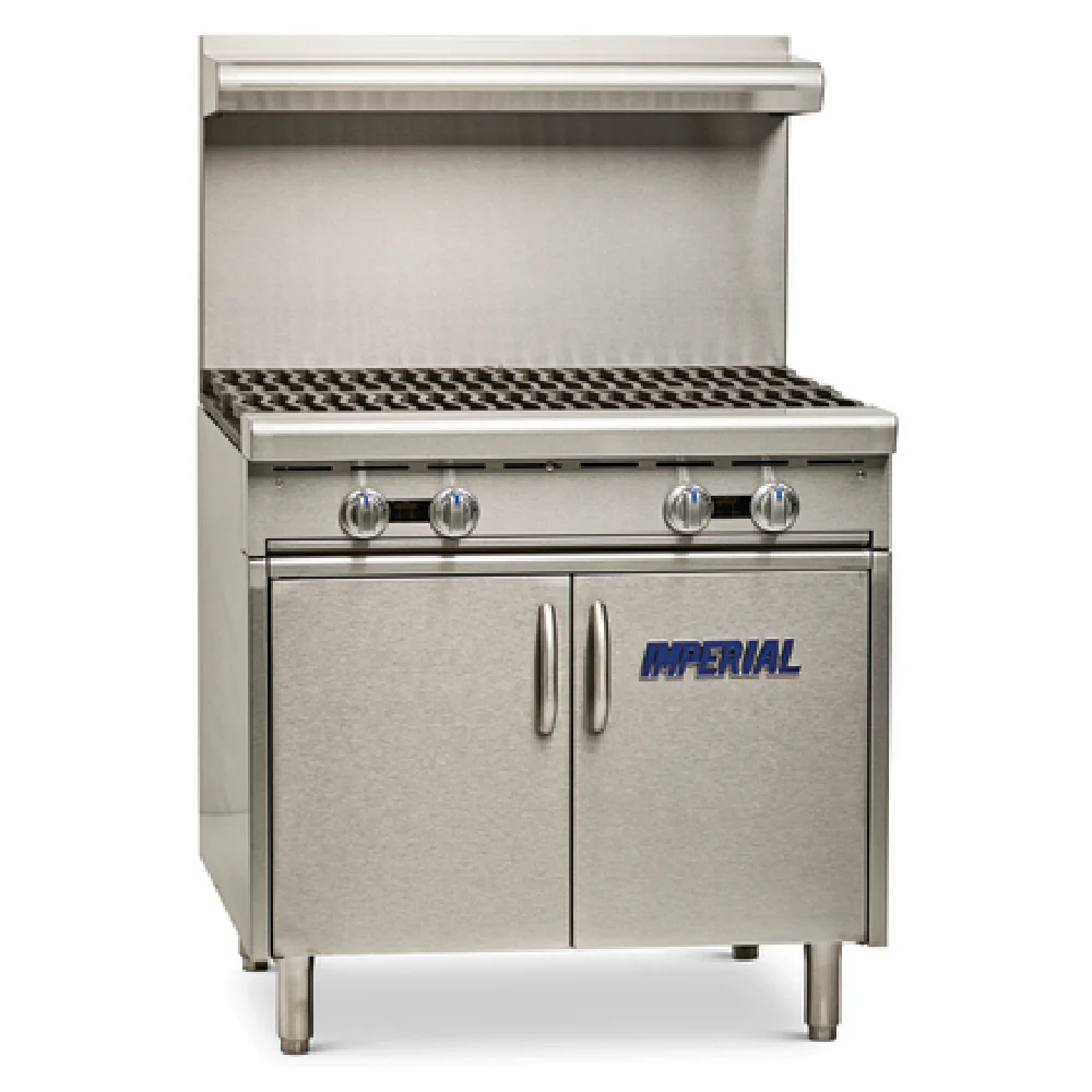 Imperial IHR-4-XB_NAT 36 Inch 4 Burner Gas Range with Manual Controls