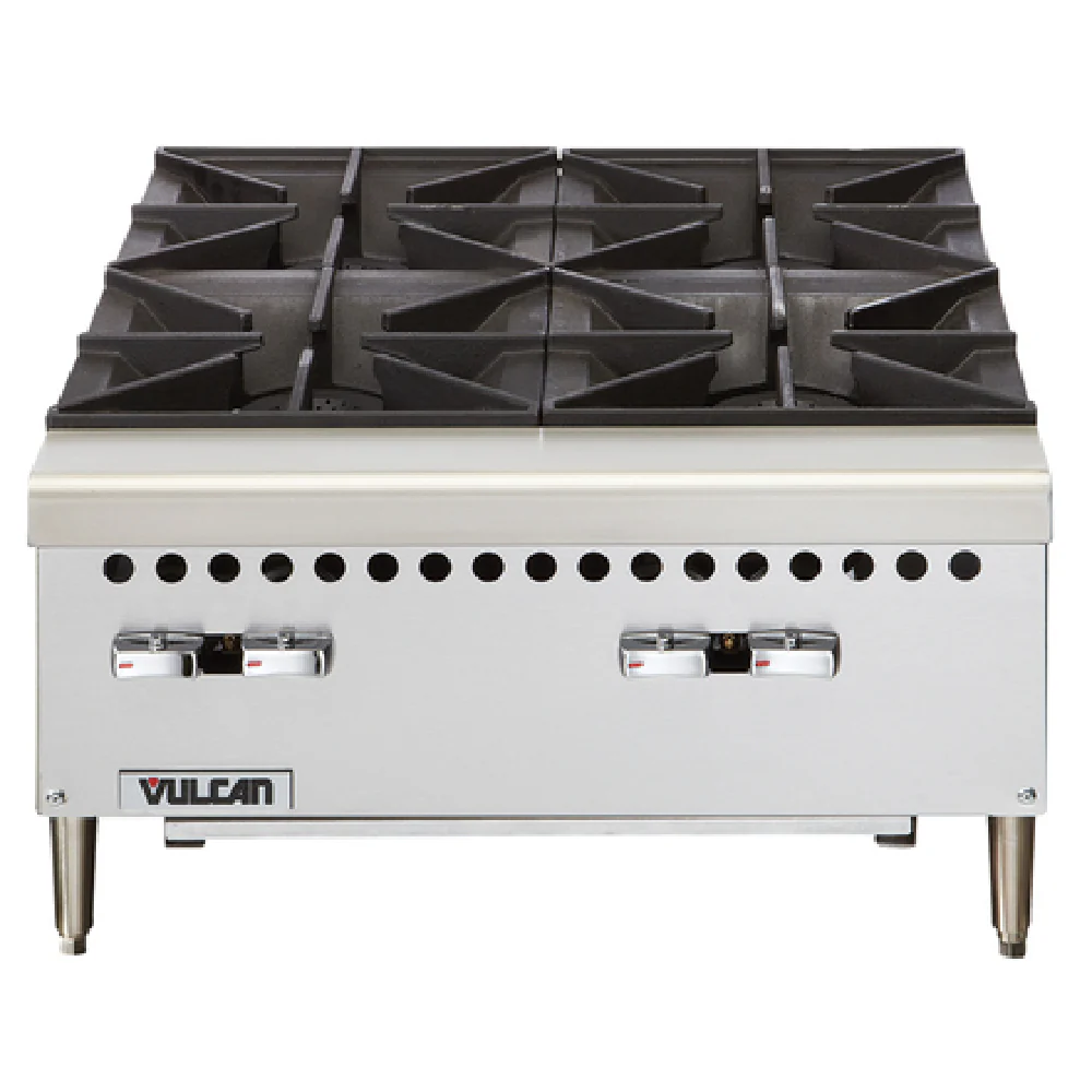 Vulcan VCRH12-QS-PLATINUM_NAT 12 Inch Gas Countertop Hotplate with 2 Burners 50000 BTU Vulcan VCRH12-QS-PLATINUM_NAT 12 Inch Gas Countertop Hotplate with 2 Burners 50000 BTU