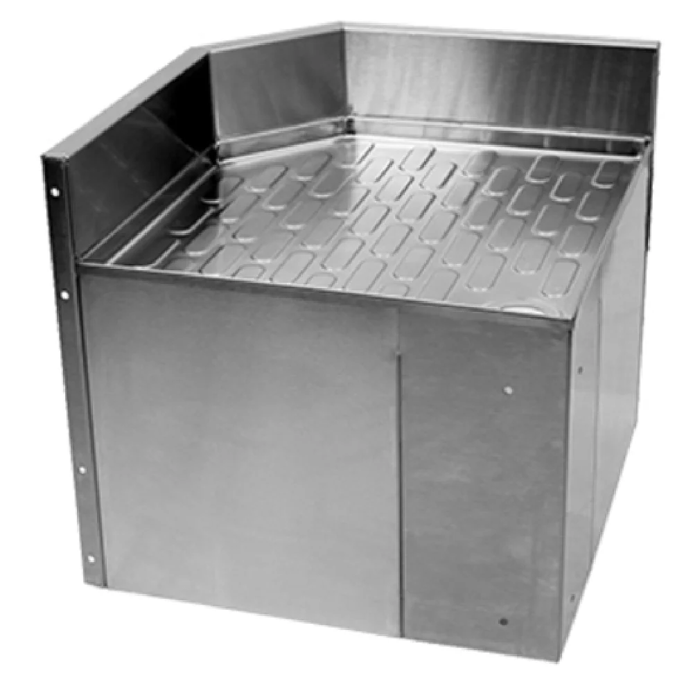 Glastender C-IFC-19/19-N 19 Inch Drainboard Stainless Steel No Legs with Corrugated Top