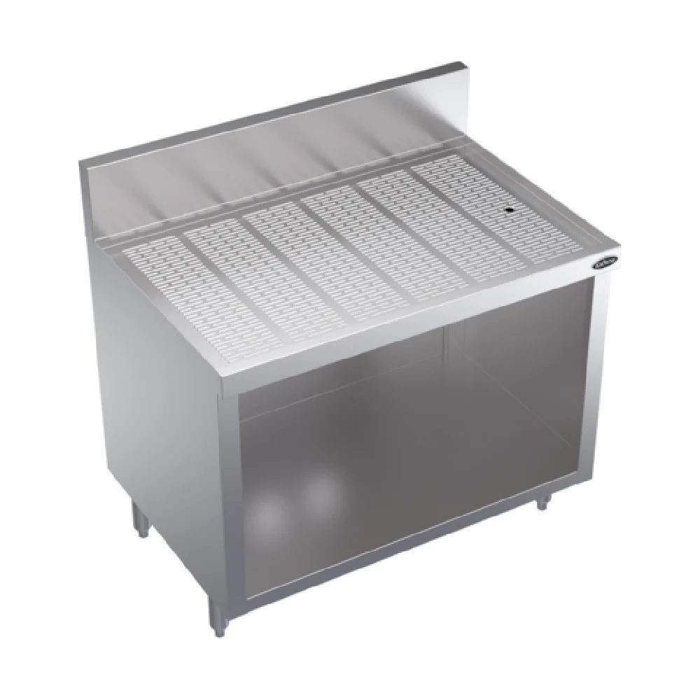 Krowne KR24-S36 36 Inch Underbar Drainboard with Open Cabinet Base