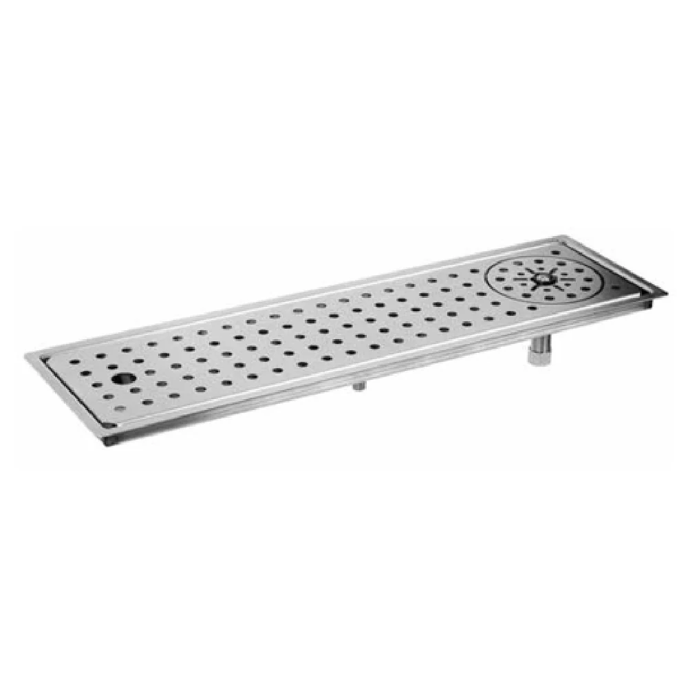 Glastender DI-RF12 12 Inch Drop-In Rinser Faucet Drain Tray Stainless Steel with Installation Kit