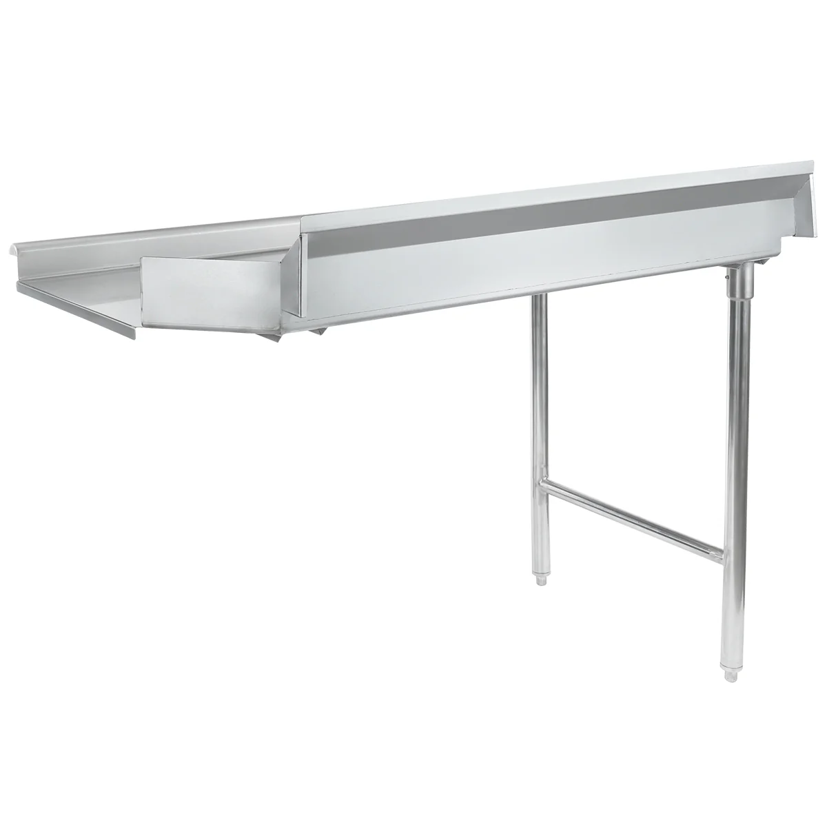 Empura Stainless ECDT48L 48 Inch Clean Dishtable 16 Gauge Stainless Steel with Backsplash Empura Stainless ECDT48L 48 Inch Clean Dishtable 16 Gauge Stainless Steel with Backsplash