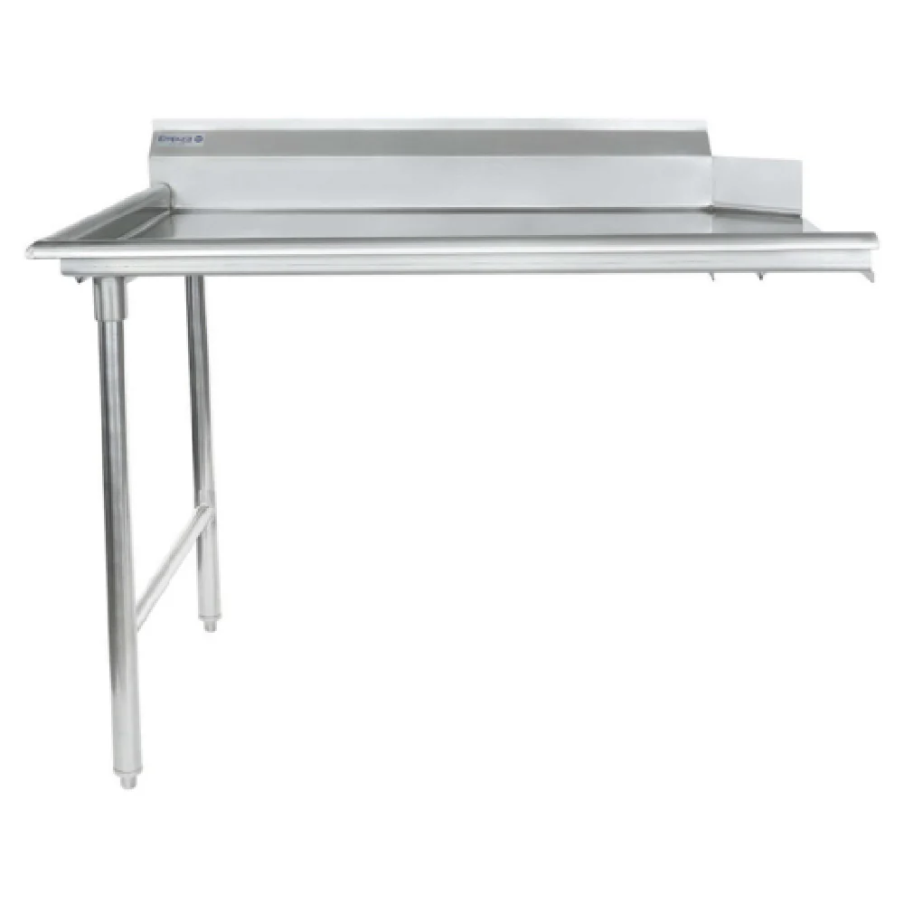 Empura Stainless ECDT48L 48 Inch Clean Dishtable 16 Gauge Stainless Steel with Backsplash Empura Stainless ECDT48L 48 Inch Clean Dishtable 16 Gauge Stainless Steel with Backsplash