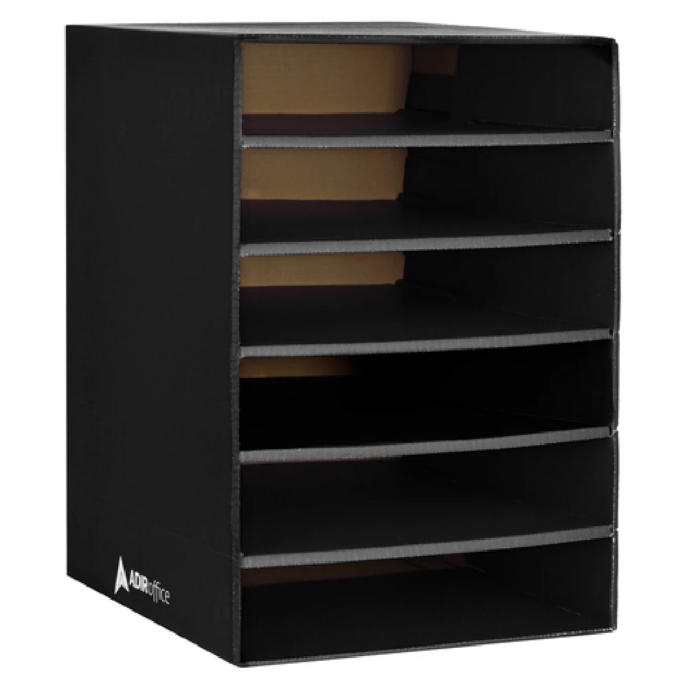 Alpine Industries ADI501-06-BLK 12 Inch Organizer 6 Shelf Black with Impact Resistant - Specialty Smallwares Alpine Industries ADI501-06-BLK 12 Inch Organizer 6 Shelf Black with Impact Resistant - Specialty Smallwares