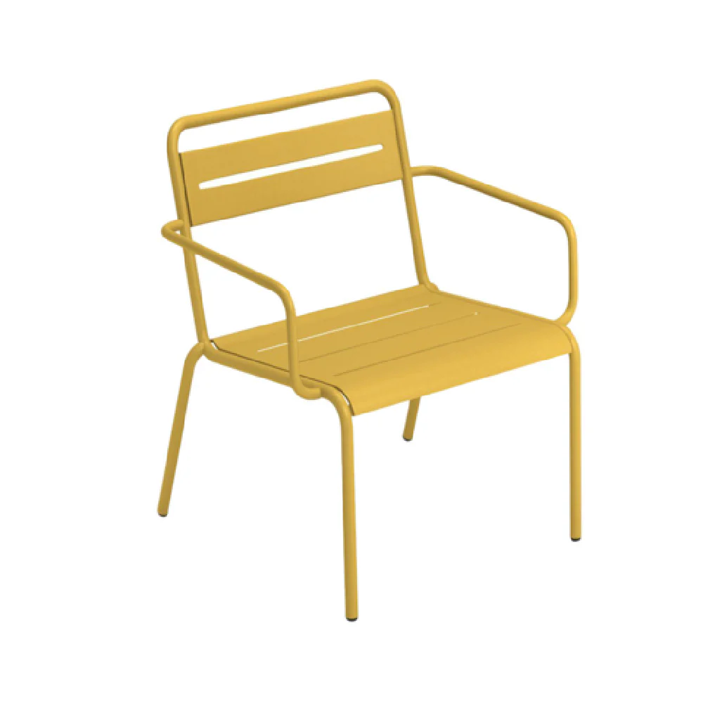 emuamericas, llc E1363 29 Inch Lounge Armchair Aluminum Slats Outdoor Indoor emuamericas, llc E1363 29 Inch Lounge Armchair Aluminum Slats Outdoor Indoor