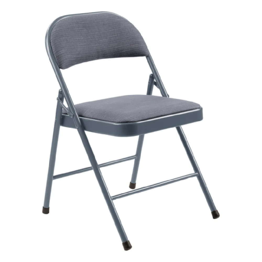 National Public Seating 974 18 Inch Fabric Padded Folding Chair - Pack of 4