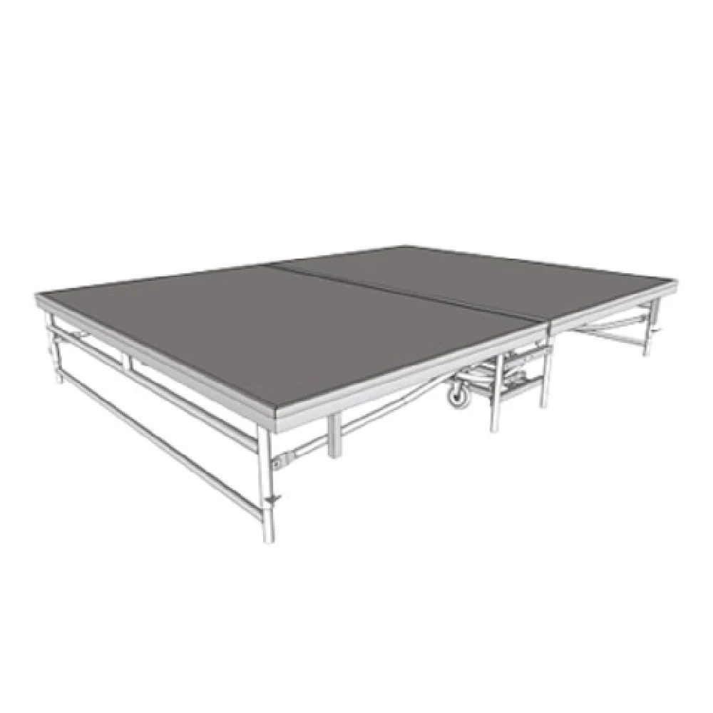 Forbes Industries 4150 96 Inch Stage Platform Carpeted Folding Deck Steel Frame Forbes Industries 4150 96 Inch Stage Platform Carpeted Folding Deck Steel Frame