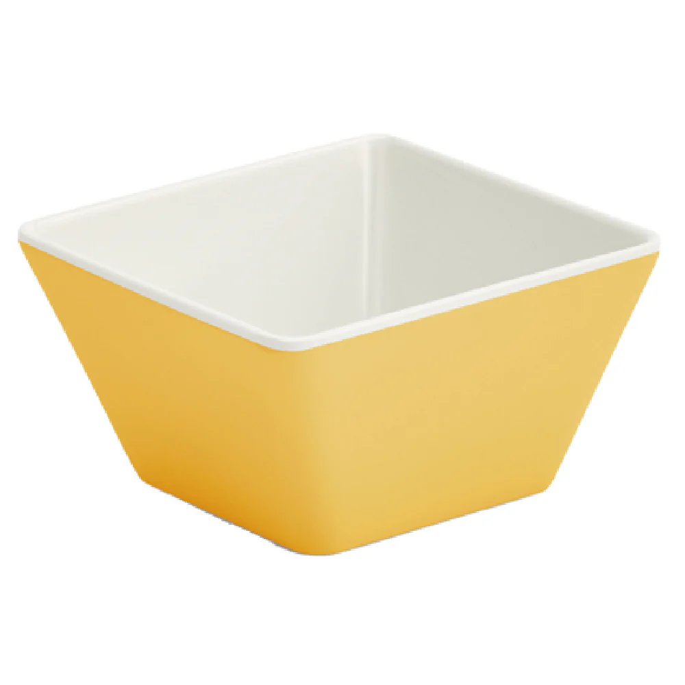 Vollrath V2220050 3 1⁄2 Inch Square Bowl Melamine Yellow Dishwasher Safe Vollrath V2220050 3 1⁄2 Inch Square Bowl Melamine Yellow Dishwasher Safe