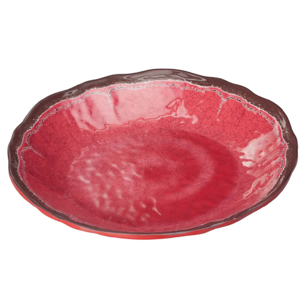 Winco WDM001-505 9-5/8 Inch Plate Deep Break-resistant Dishwasher Safe Melamine Red