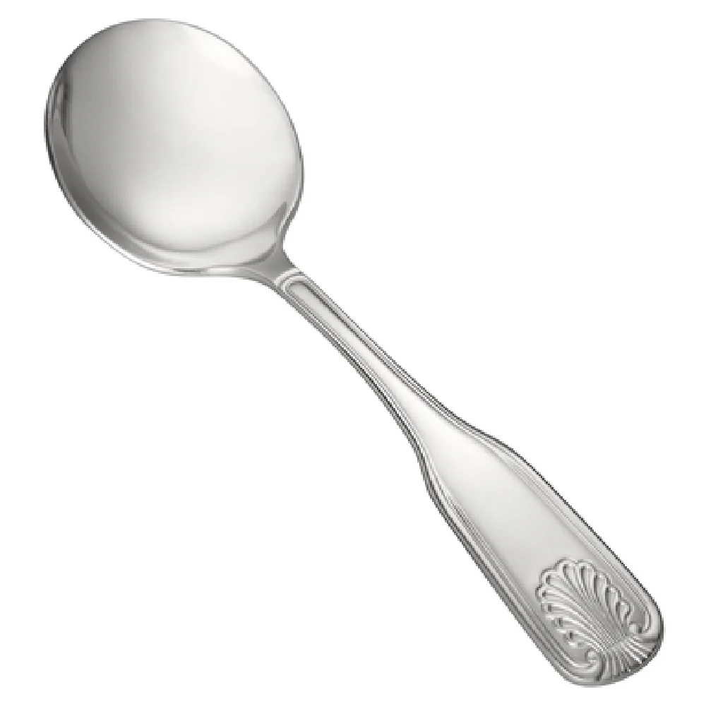CAC China 3001-04 6-1/8 Inch Bouillon Spoon Heavy Weight Stainless Steel