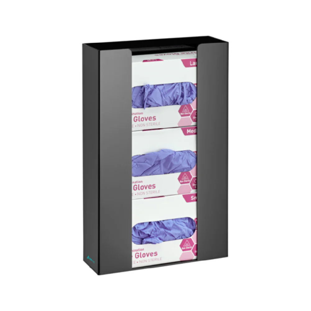 Alpine Industries ADI902-03-BLK 10-1/5 Inch Glove Dispenser Black Acrylic Alpine Industries ADI902-03-BLK 10-1/5 Inch Glove Dispenser Black Acrylic
