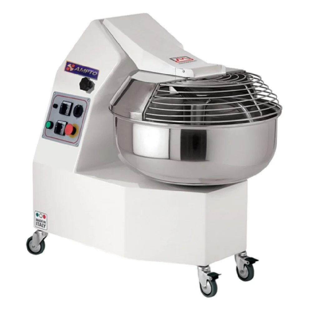 AMPTO FC35DUS 35 Inch Forked Dough Mixer 2-speed Stainless Steel with 50.7 lbs flour capacity