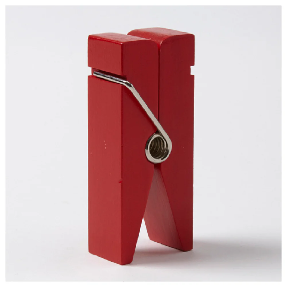 American Metalcraft CPCHR 1/2 Inch Clothespin Card Holder Wood Red