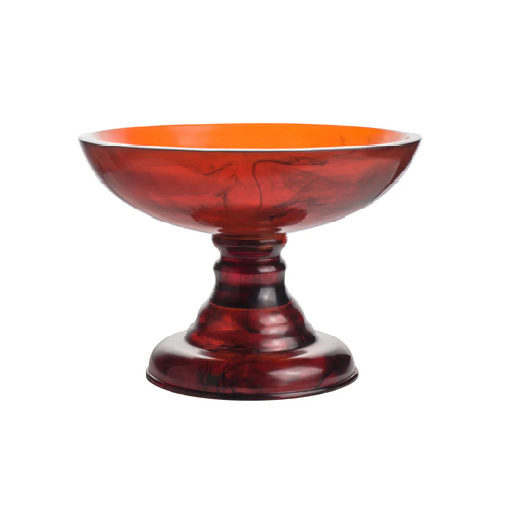 Steelite 7700ER002 11.75 Inch Diameter Folio Resin Small Pedestal Bowl Stand Red