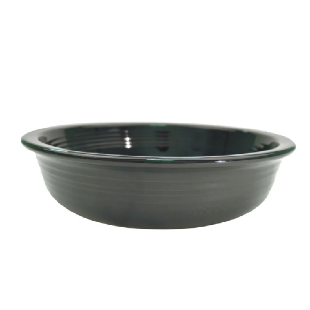 CAC China TG-B7-BLK 7-1/4 Inch Round Nappie 20 Oz Embossed Porcelain Black
