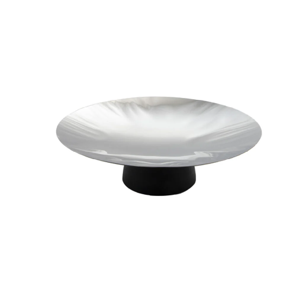 Arc Cardinal FP051 12 Inch Abert Cosmo Platter with Wood Accents Stainless Steel Arc Cardinal FP051 12 Inch Abert Cosmo Platter with Wood Accents Stainless Steel