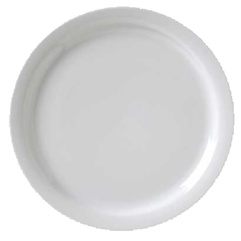 Vertex China CAT-16 10-1/2 Inch Plate Round Narrow Rim Porcelain Bright White