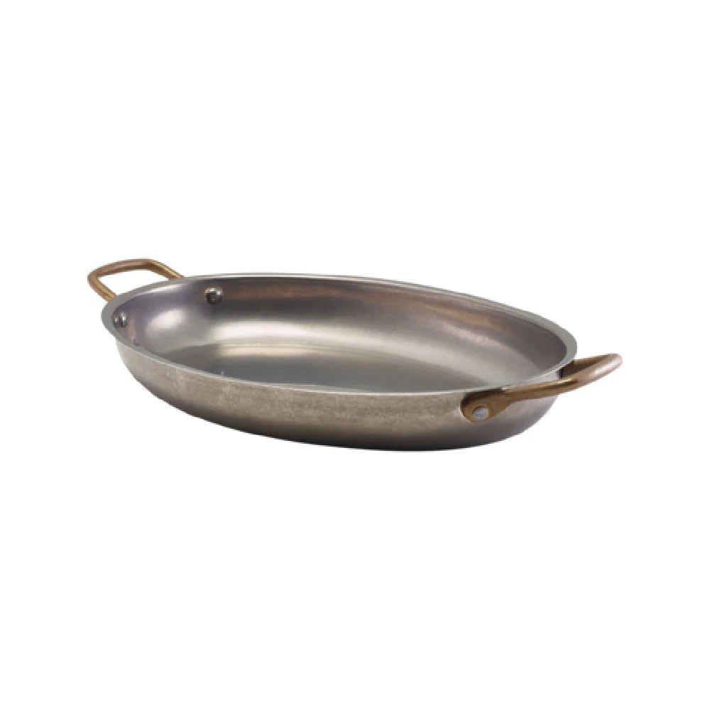 Steelite GWSSD30V 1.25 Quarts Oval Dish Stainless Steel Vintage - Commercial Bowl