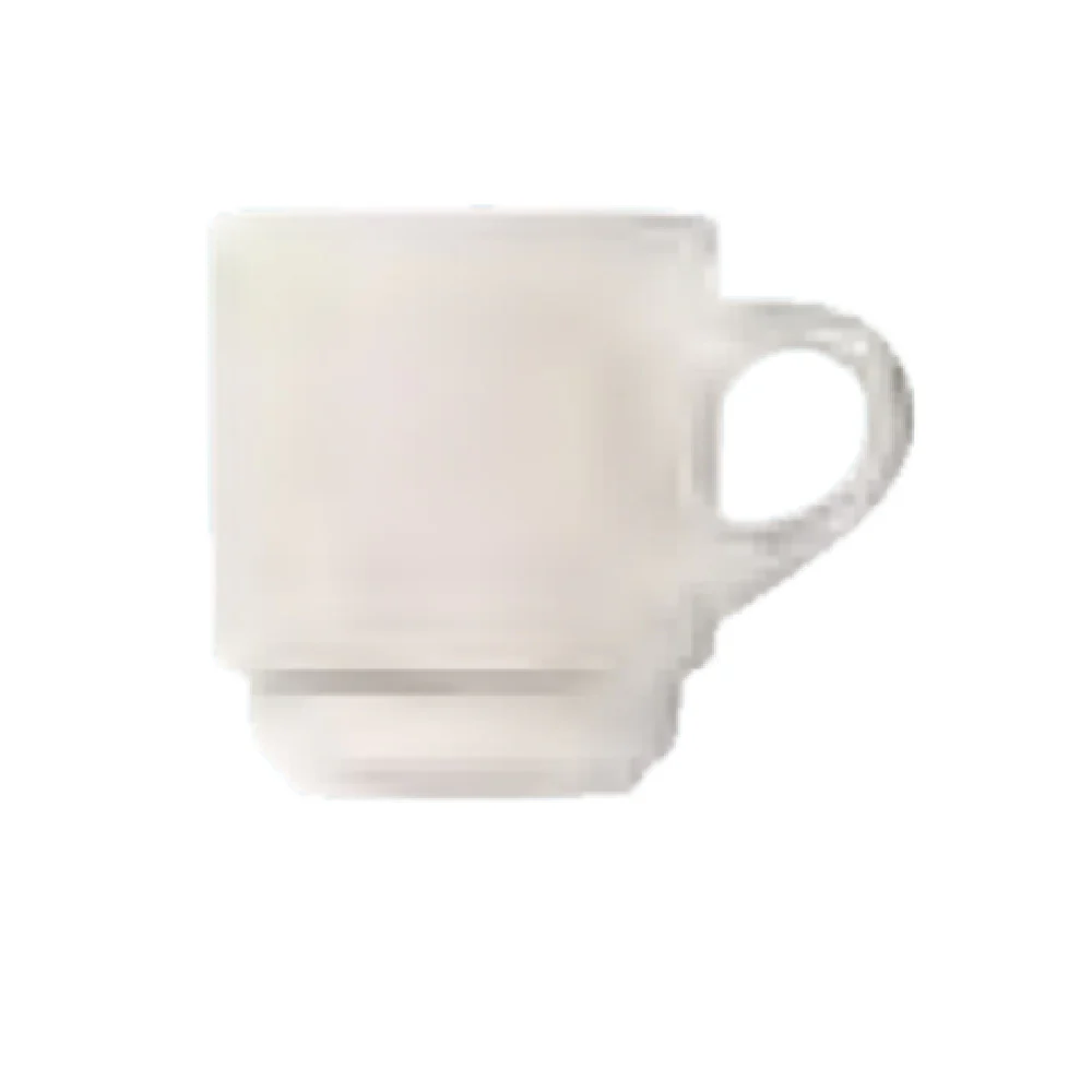 Libbey 840-145-006 3-1/2 Oz Tall Espresso Cup with Rolled Edge Porcelain Bright White