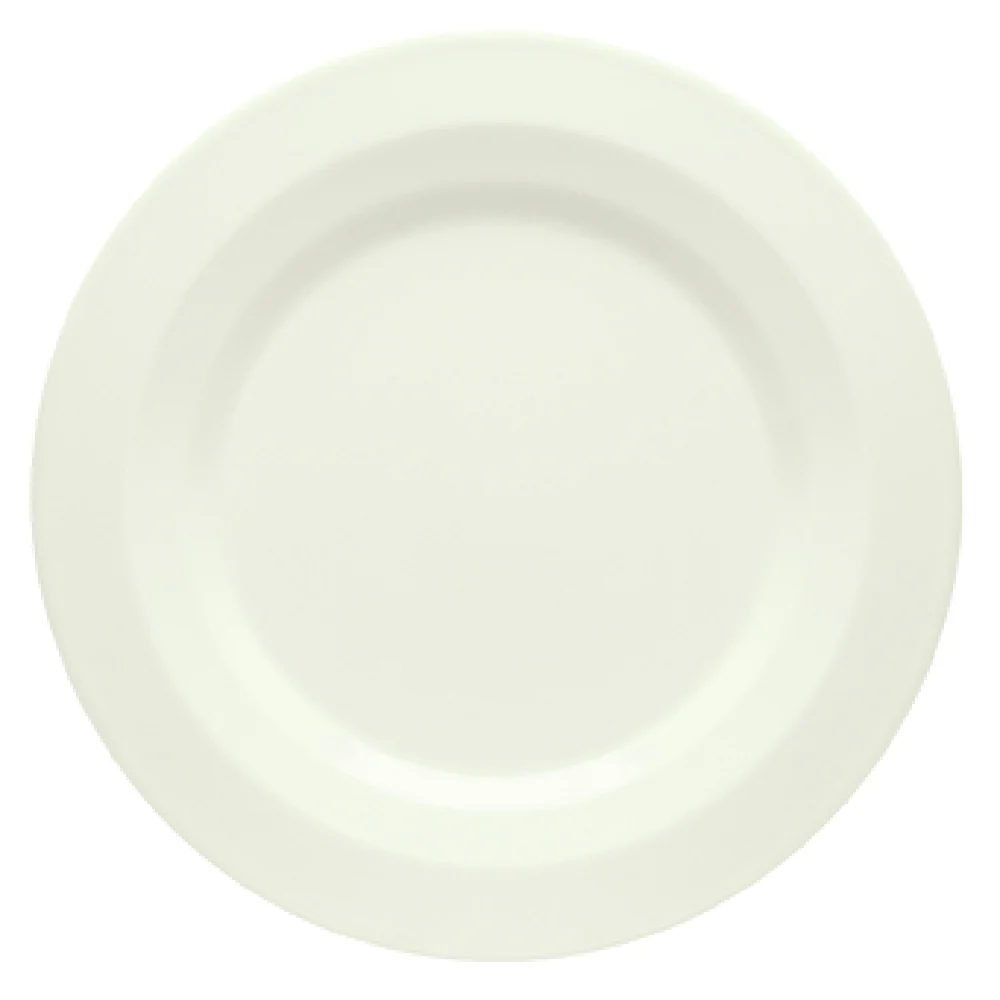 Libbey 9120022 8-5/8 Inch Dia Round Plate Porcelain Bone White with Faceted Design