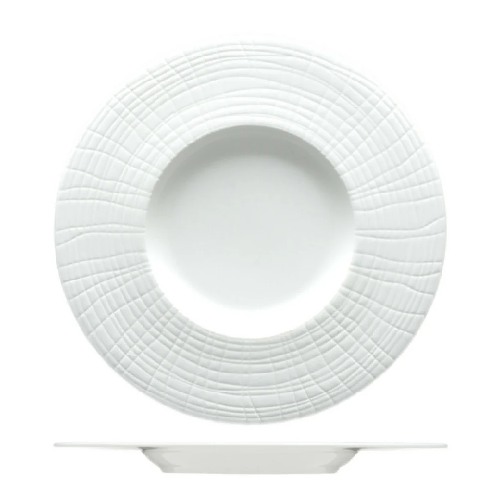 Fortessa HBW-TELA-983 12 Inch Tela Plate with 6.5 Inch Well Bone China
