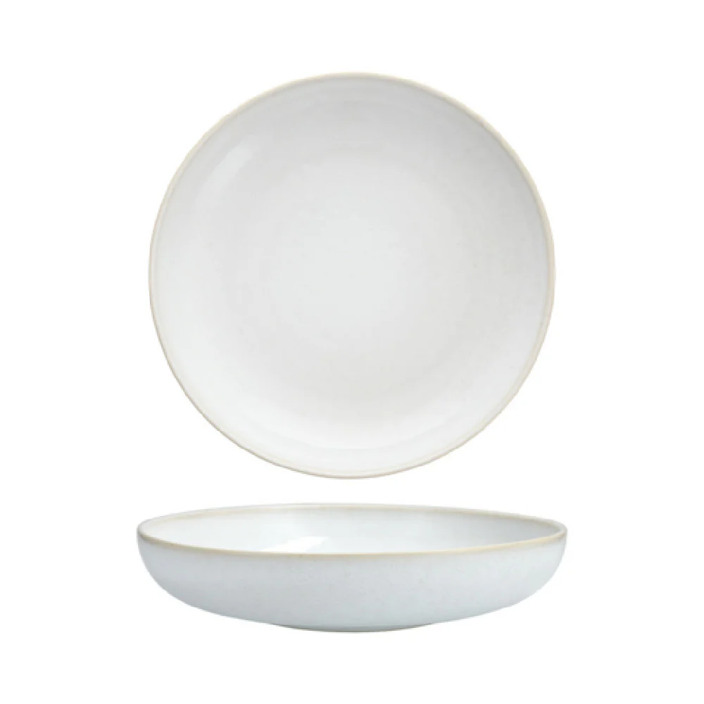 Fortessa D751.126.0000 59Oz China Plate Round Coupe Deep with Nivo Moon Design