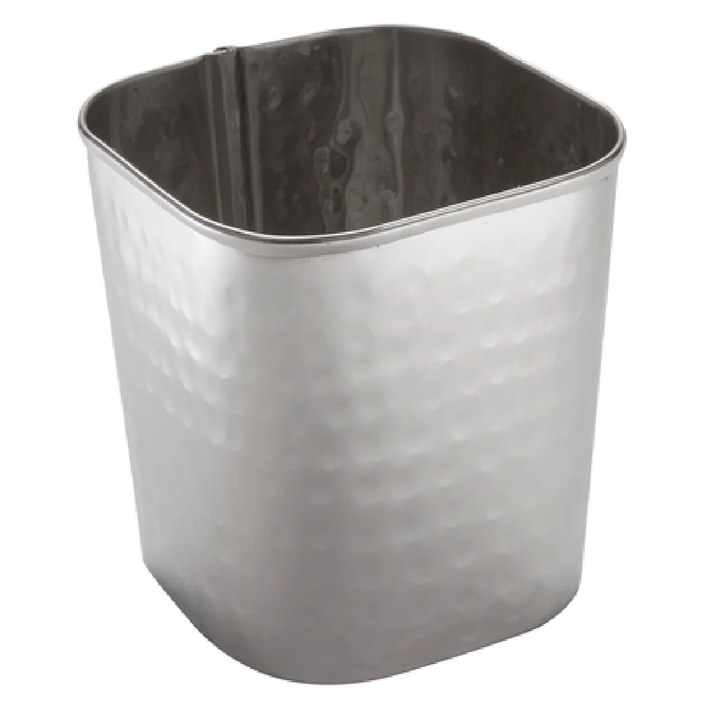 American Metalcraft FCH325 18 Oz Square Fry Cup Hammered Finish Stainless Steel