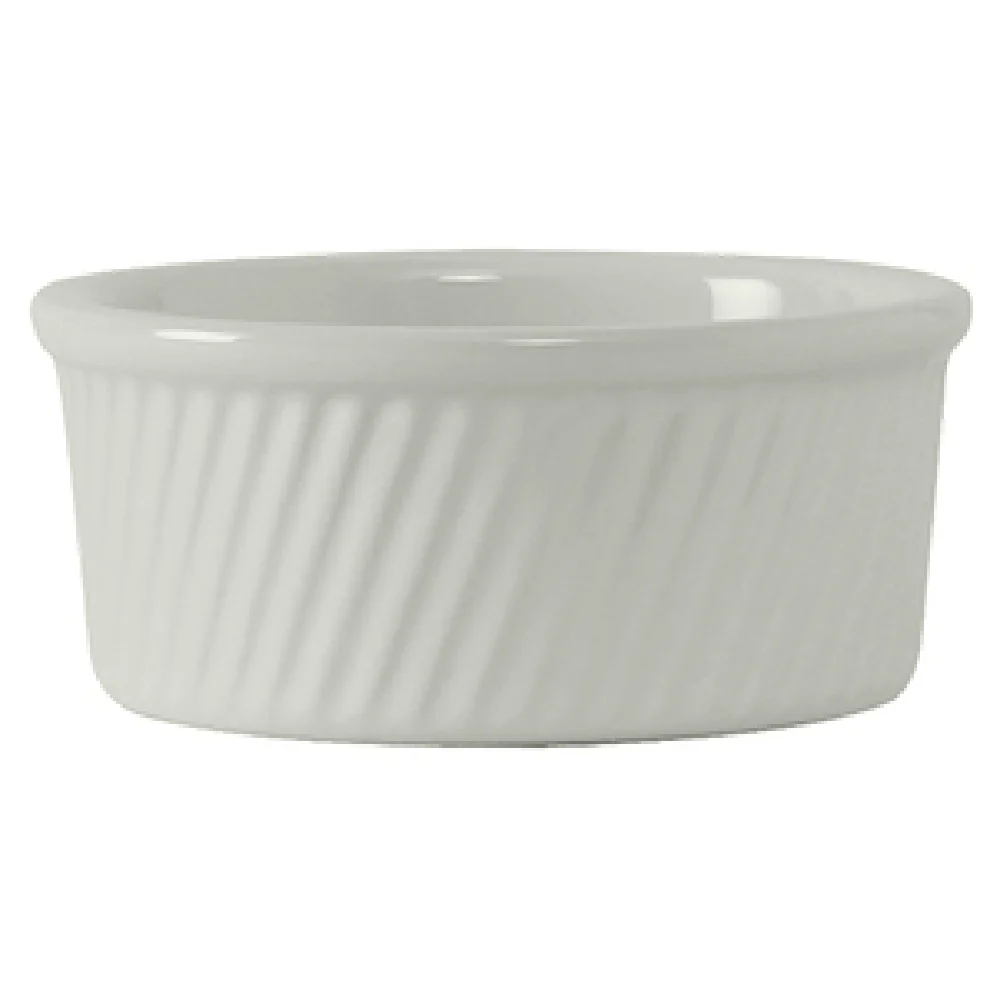 Tuxton BWX-1604 13-1/2 Oz Soufflé Bowl Round Ceramic White Lead-Free