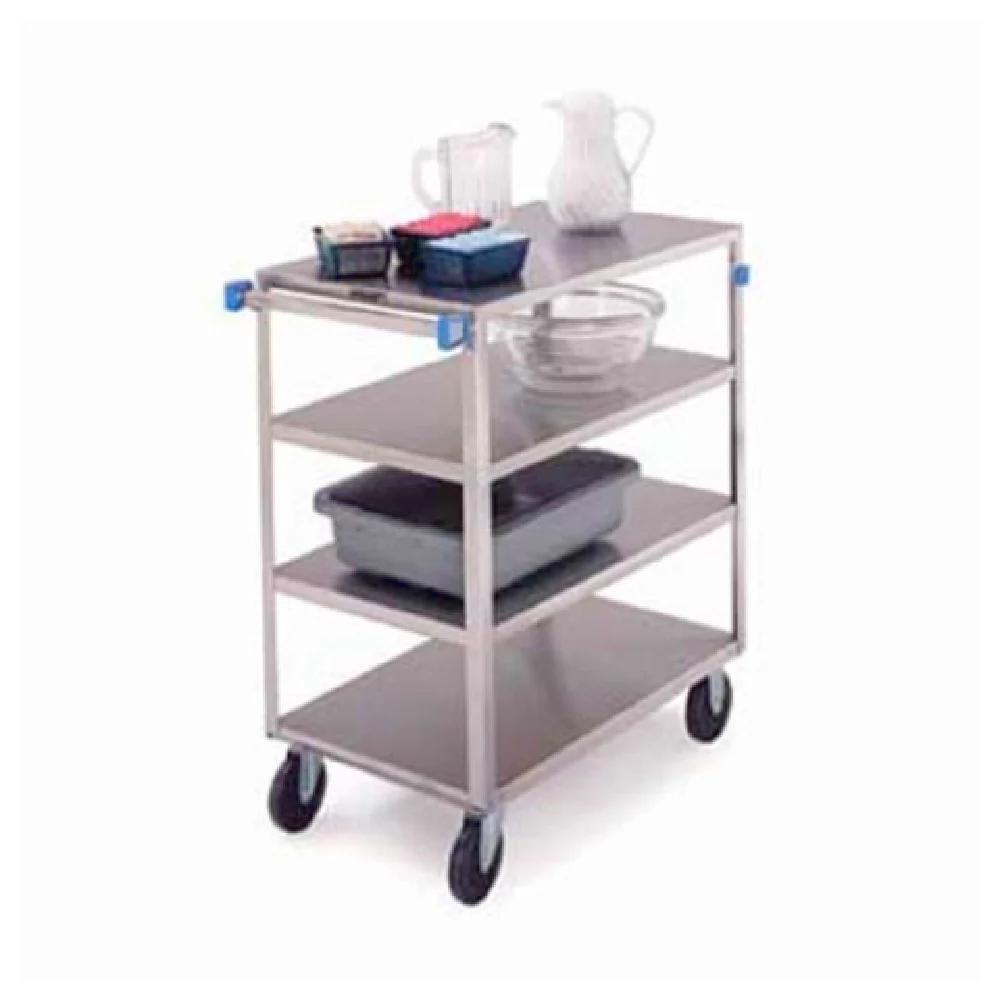 Lakeside 353 31 Inch Open Tray Truck Stainless Steel (4) Shelf with Push Handle