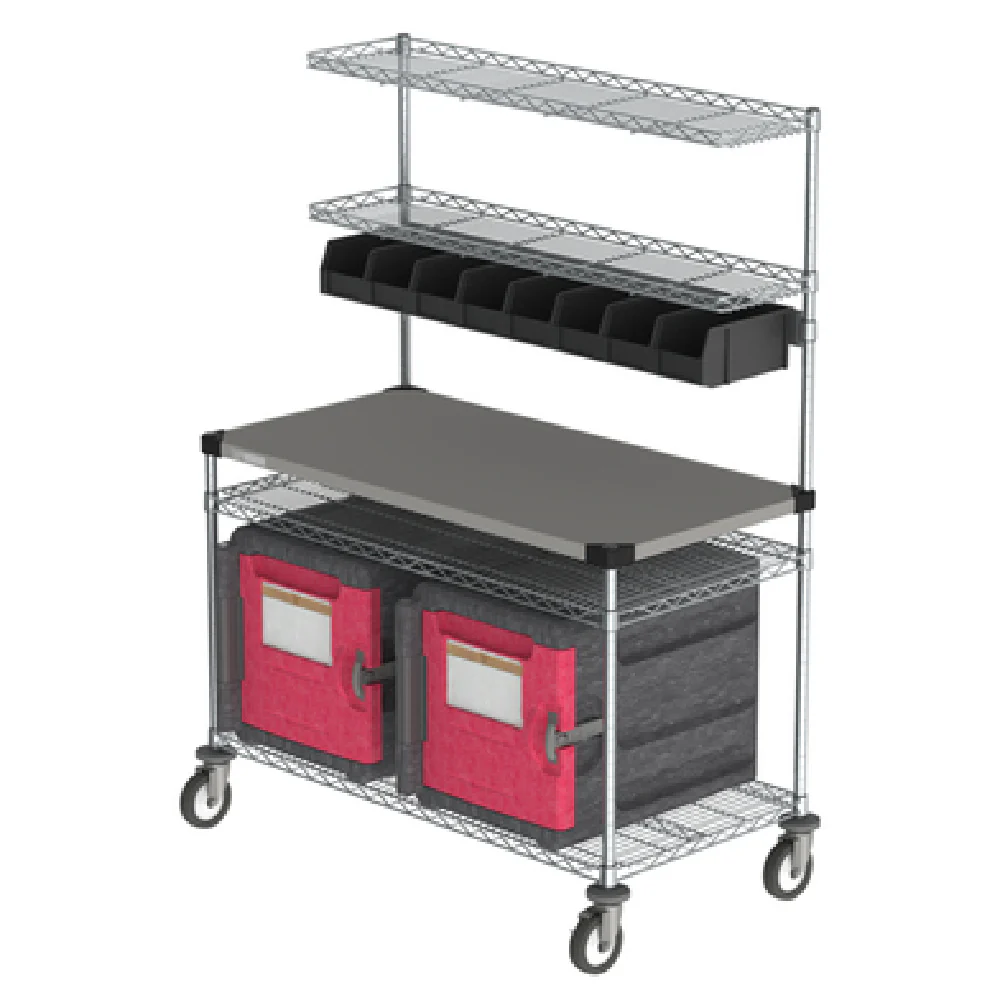 Metro CR2448DSS 48 Inch Mobile Delivery Staging Station with 5 Tiers Stainless Steel Metro CR2448DSS 48 Inch Mobile Delivery Staging Station with 5 Tiers Stainless Steel