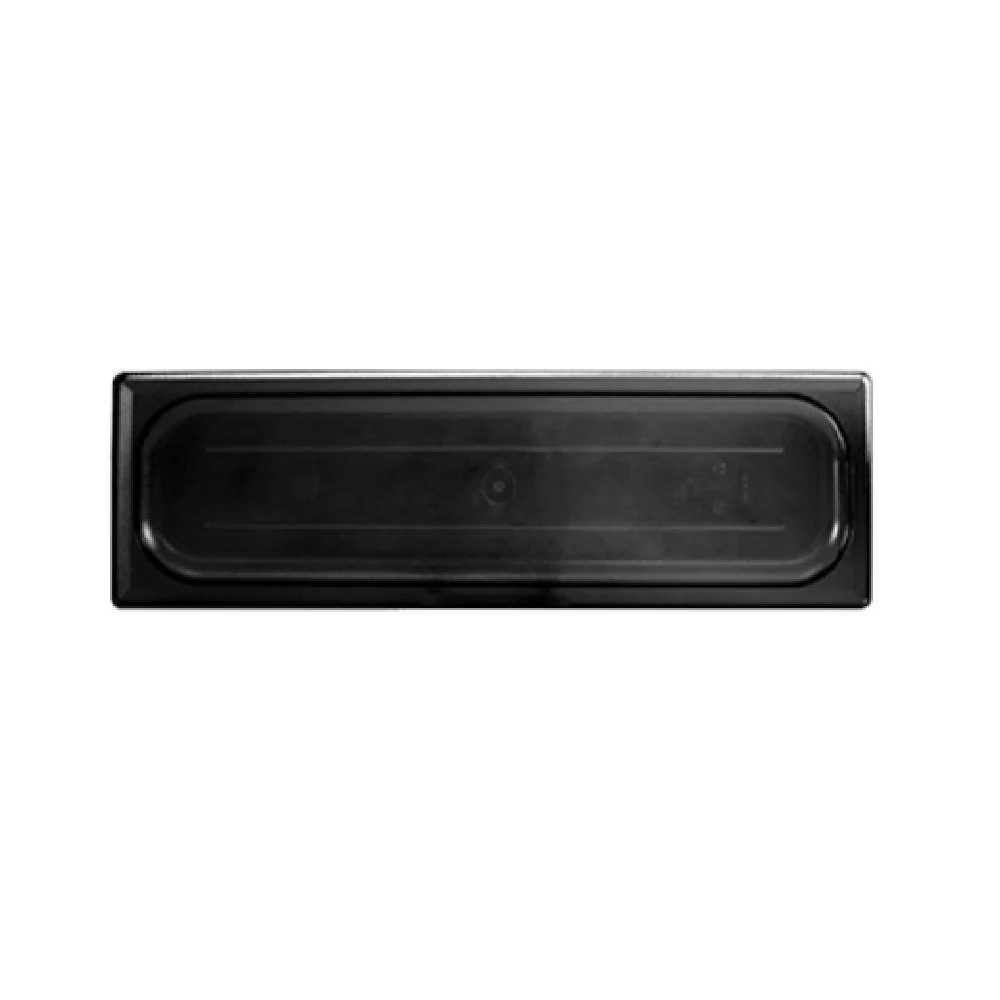 Thunder Group PLPA7120LCBK 1/2 Size Long Food Pan Cover Solid Polycarbonate Black