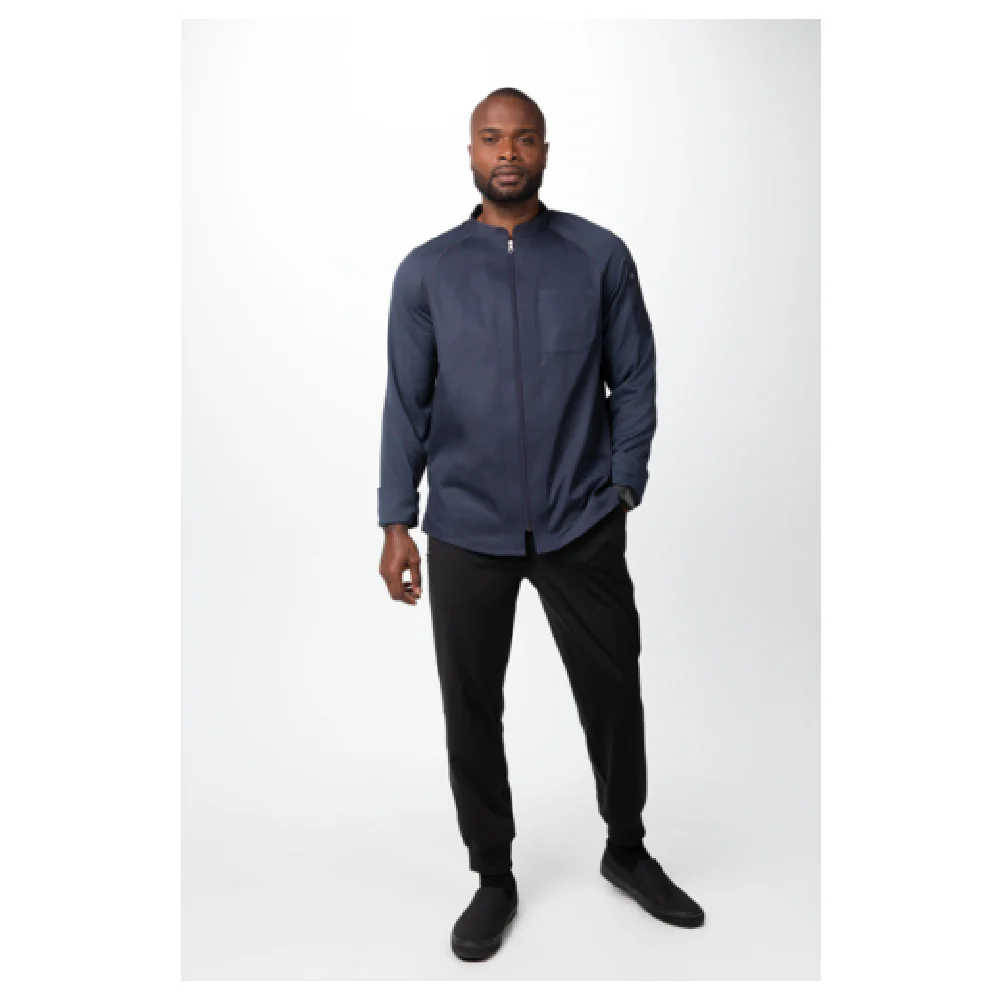 Chef Works CBZ02-GRY-2XL 37 Inch Nepal Chef Coat Raglan Long Sleeve Grey