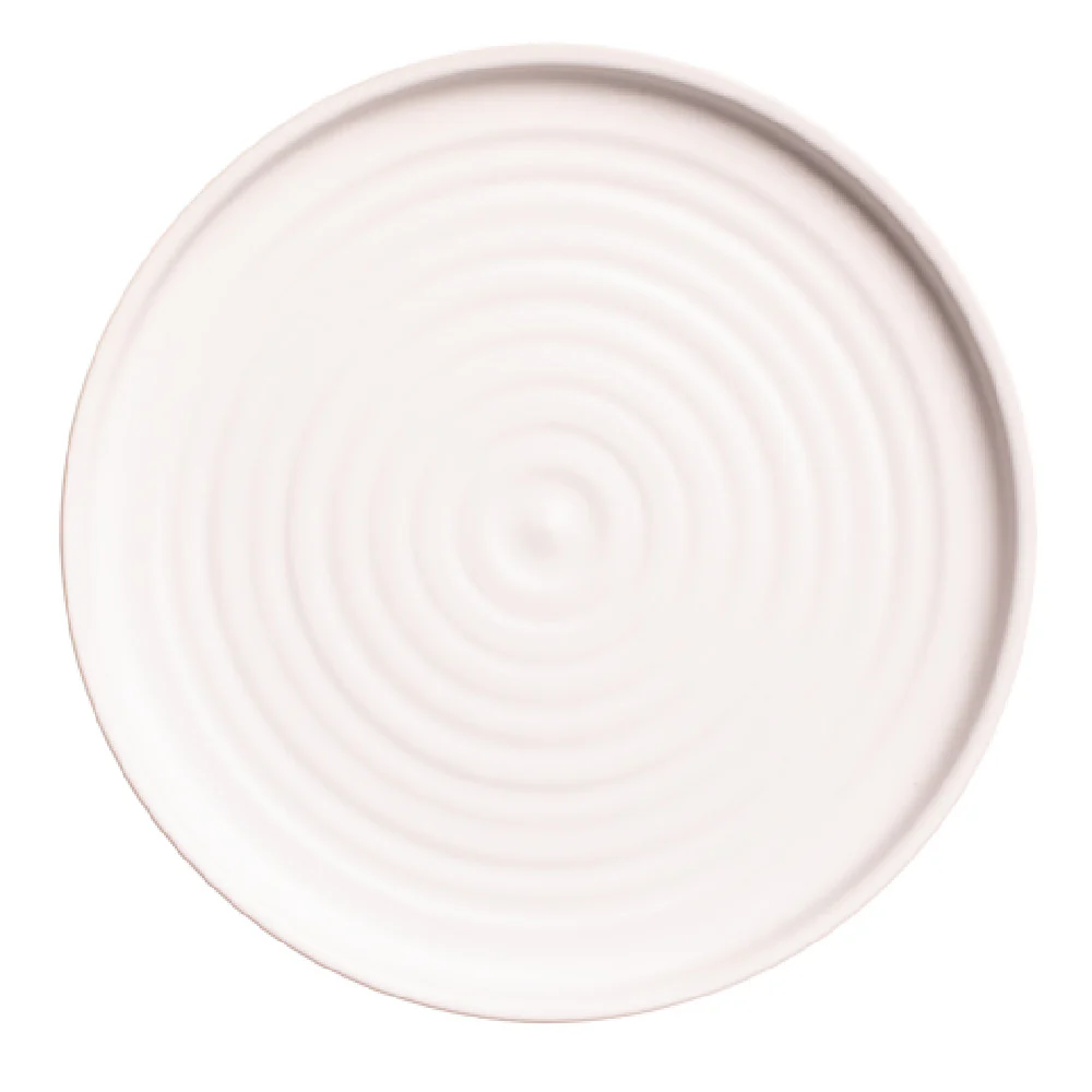 Vertex China E-D6-C 6-1/4 Inch Round Plate with Subtle Embossing Matte White Vertex China E-D6-C 6-1/4 Inch Round Plate with Subtle Embossing Matte White