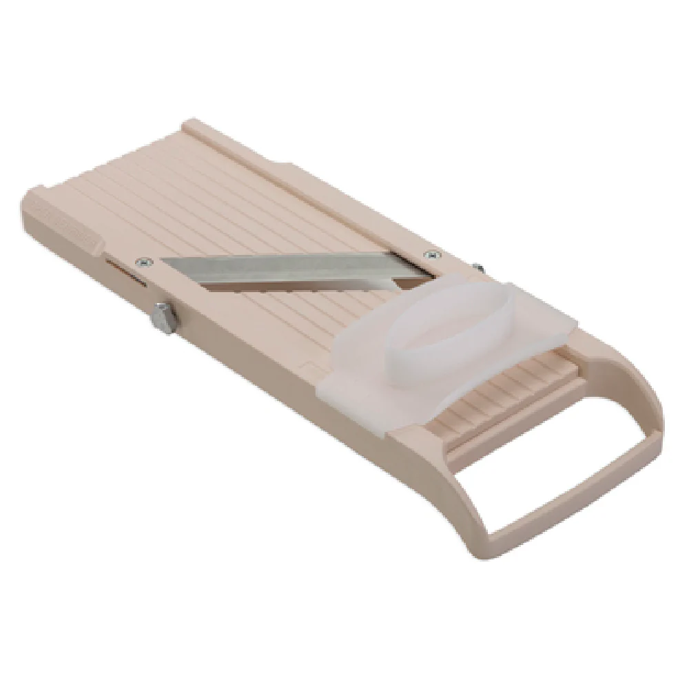 Matfer 186706MC Mandoline Slicer with 3 Stainless Steel Blades and Safety Pusher Matfer 186706MC Mandoline Slicer with 3 Stainless Steel Blades and Safety Pusher