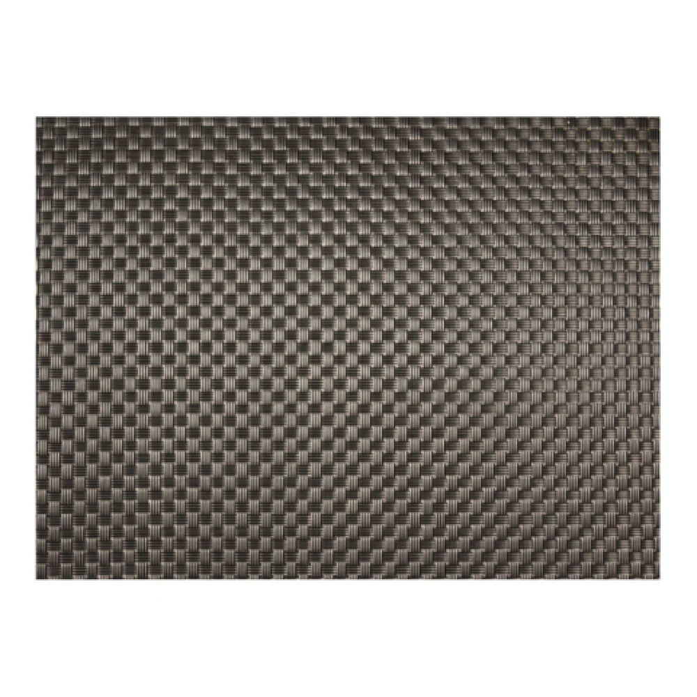 Risch GA-9001 16 Inch Placemat Woven Vinyl Rectangle Iron Gray Risch GA-9001 16 Inch Placemat Woven Vinyl Rectangle Iron Gray