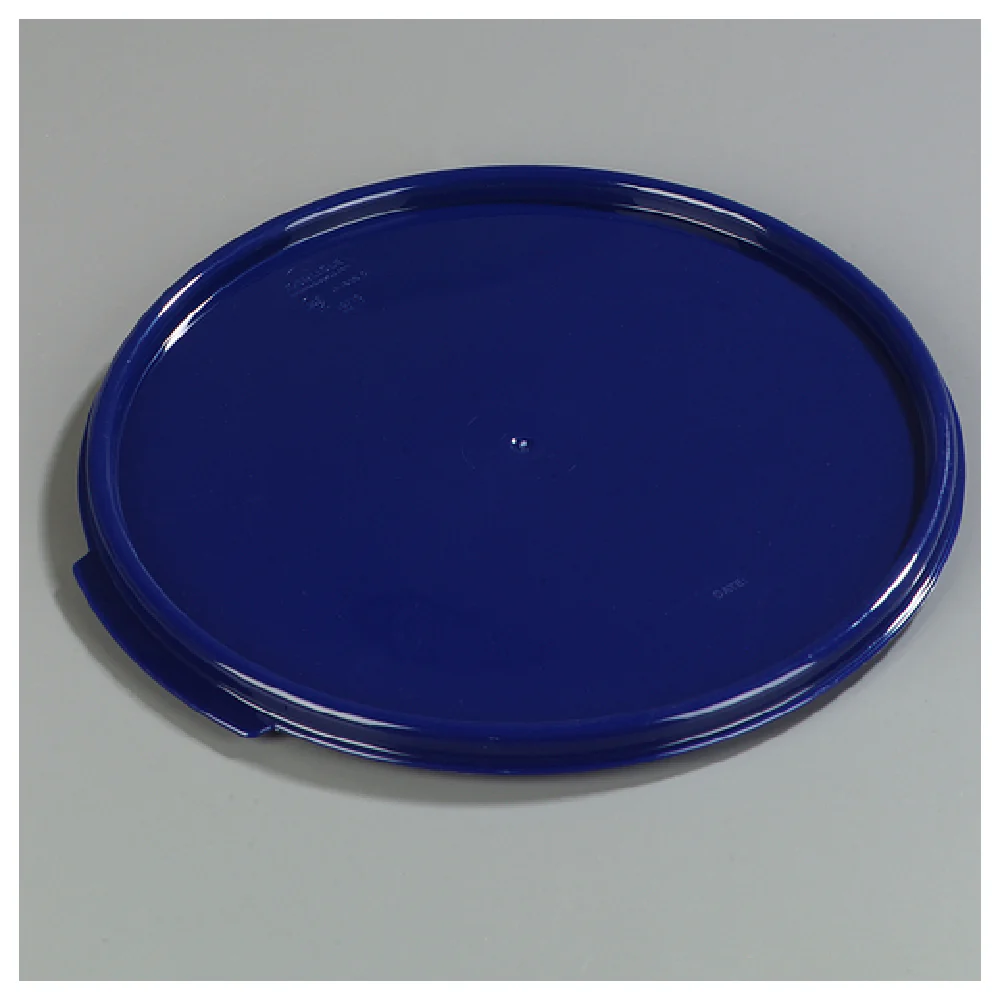 Carlisle 1077360 12 to 22 Qt Round Food Storage Lid with Double-Sealing Blue Polypropylene