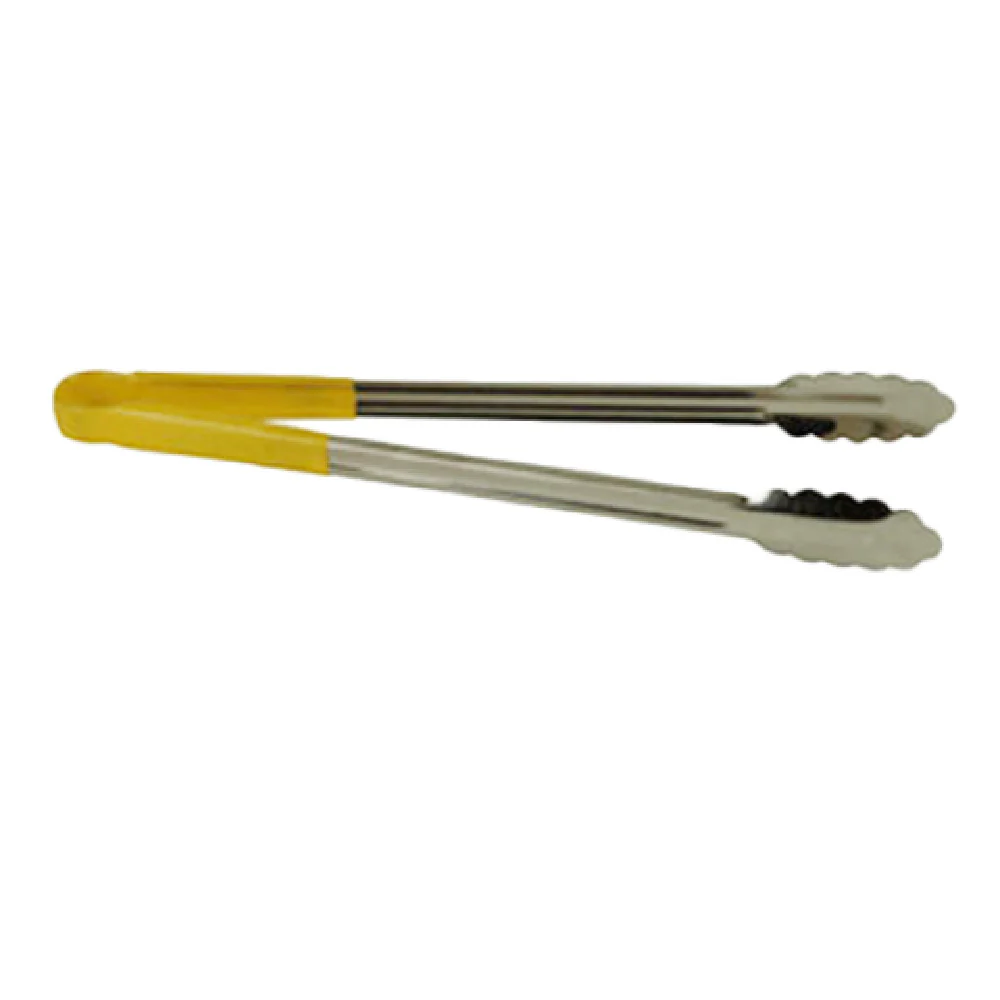 Thunder Group SLTG816Y 16 Inch Utility Tongs with Non-Slip Yellow Handle Stainless Steel