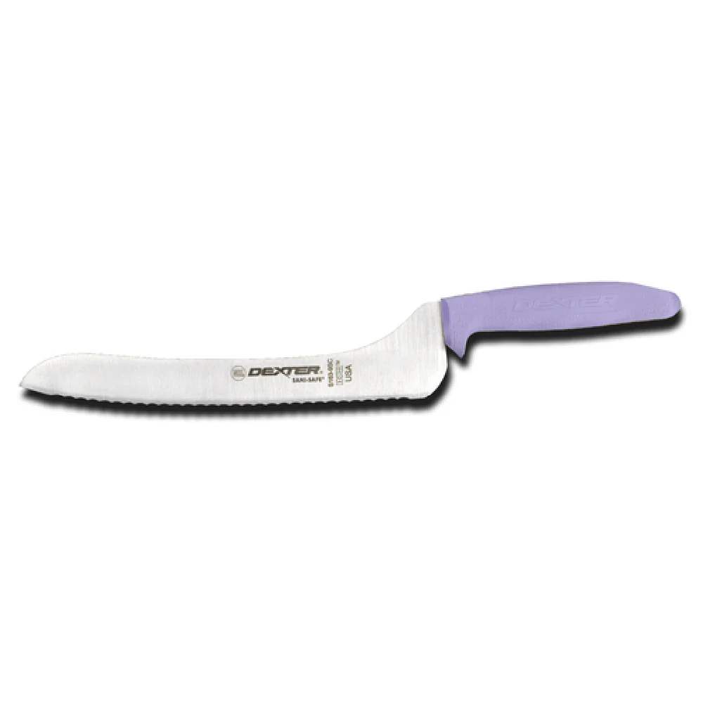 Dexter Russell S163-9SCP-PCP 9 Inch Scalloped Sandwich Knife High Carbon Steel Purple Handle