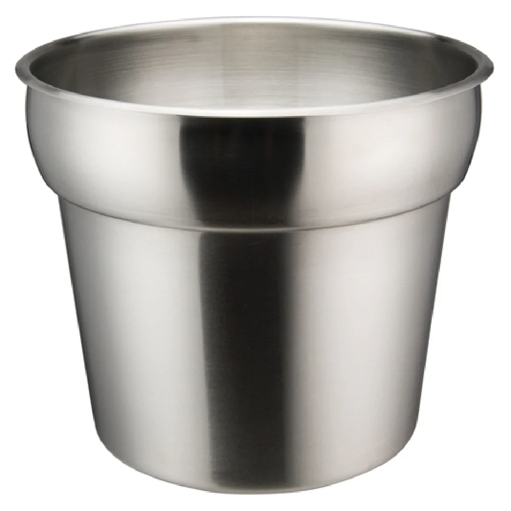 Winco INSN-7 7 Qt. Round Vegetable Inset with Satin Finish Stainless Steel