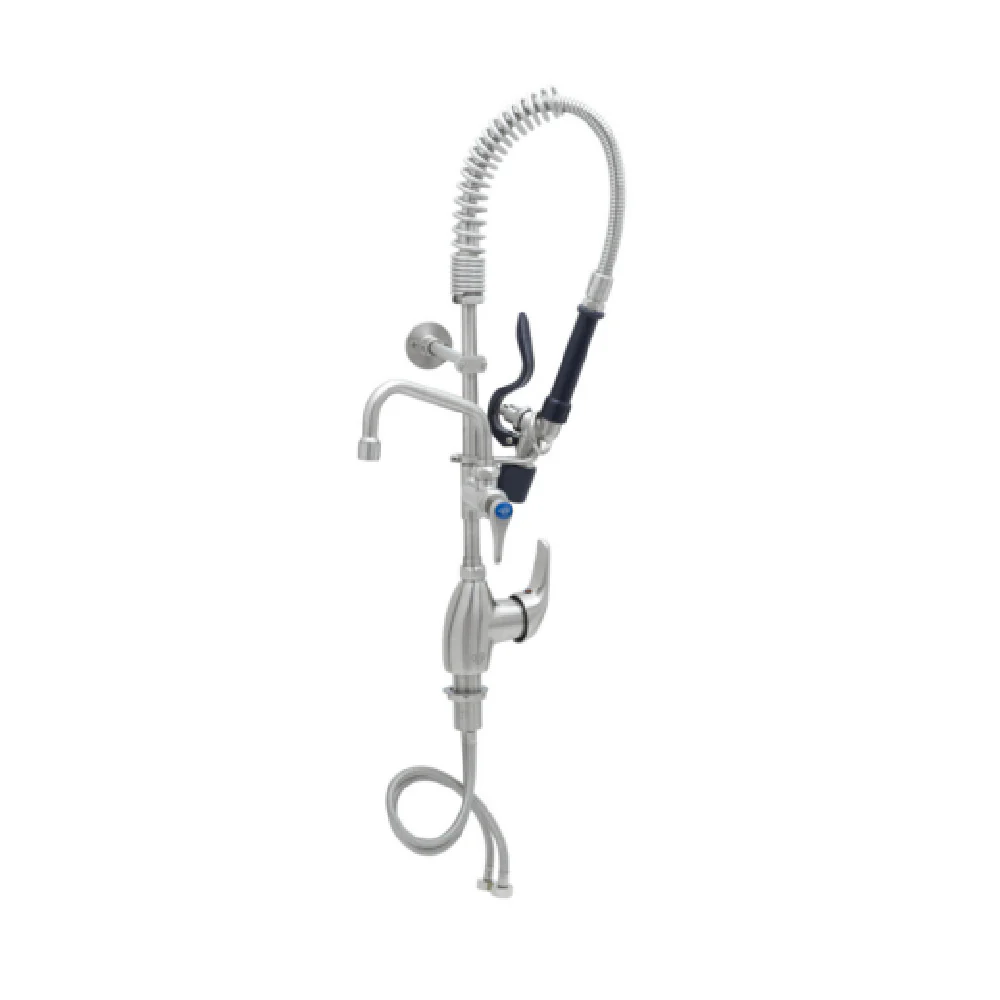 T&S Brass SMPY-2LSN-06 5 Inch Pre-Rinse Faucet Stainless Steel with Swing Nozzle